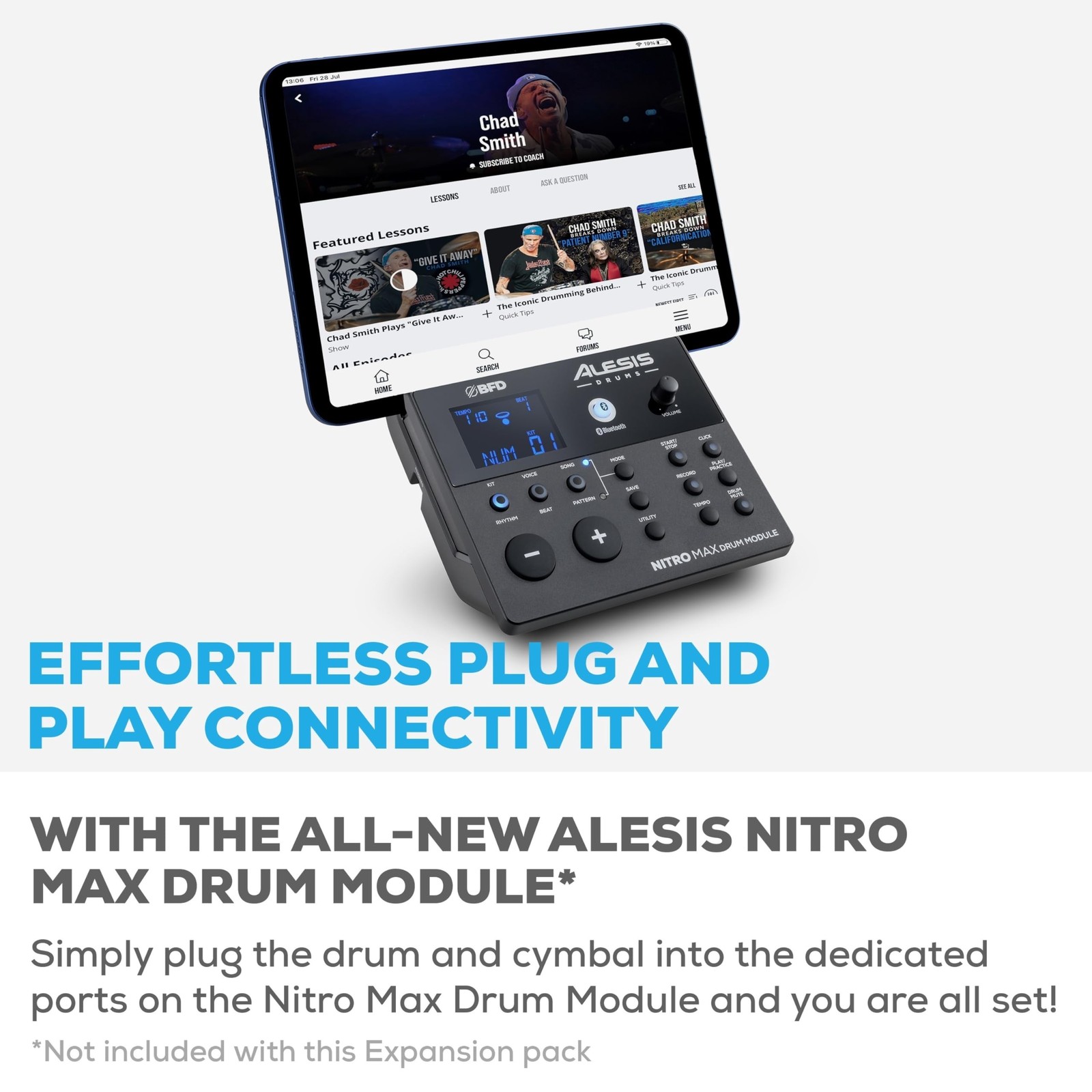 Alesis Drums Nitro Max Expansion Pack – Electric Drum Set for Red