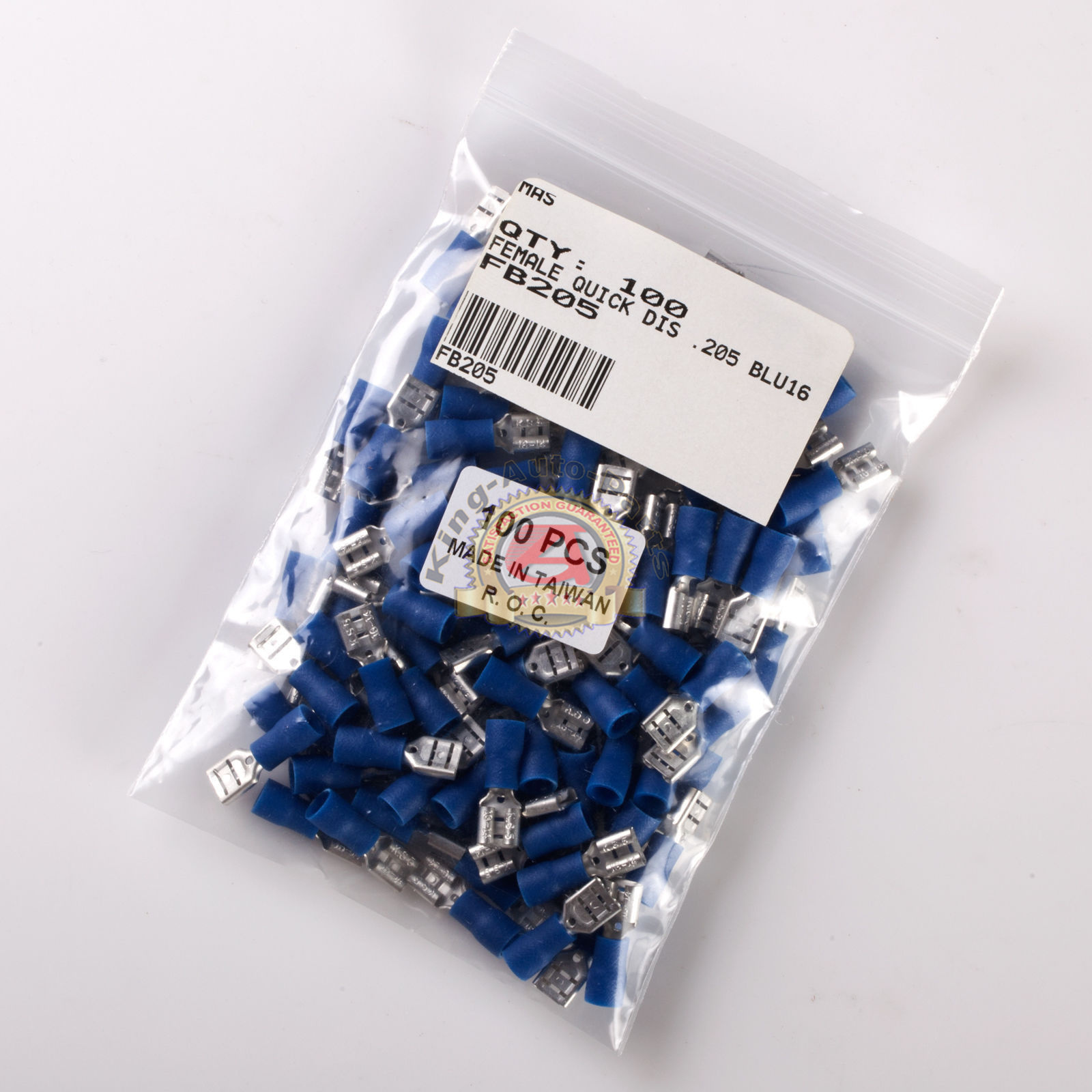 16-14 AWG FEMALE VINYL QUICK DISCONNECT .205″ ELECTRICAL Crimp Connector 100 pcs