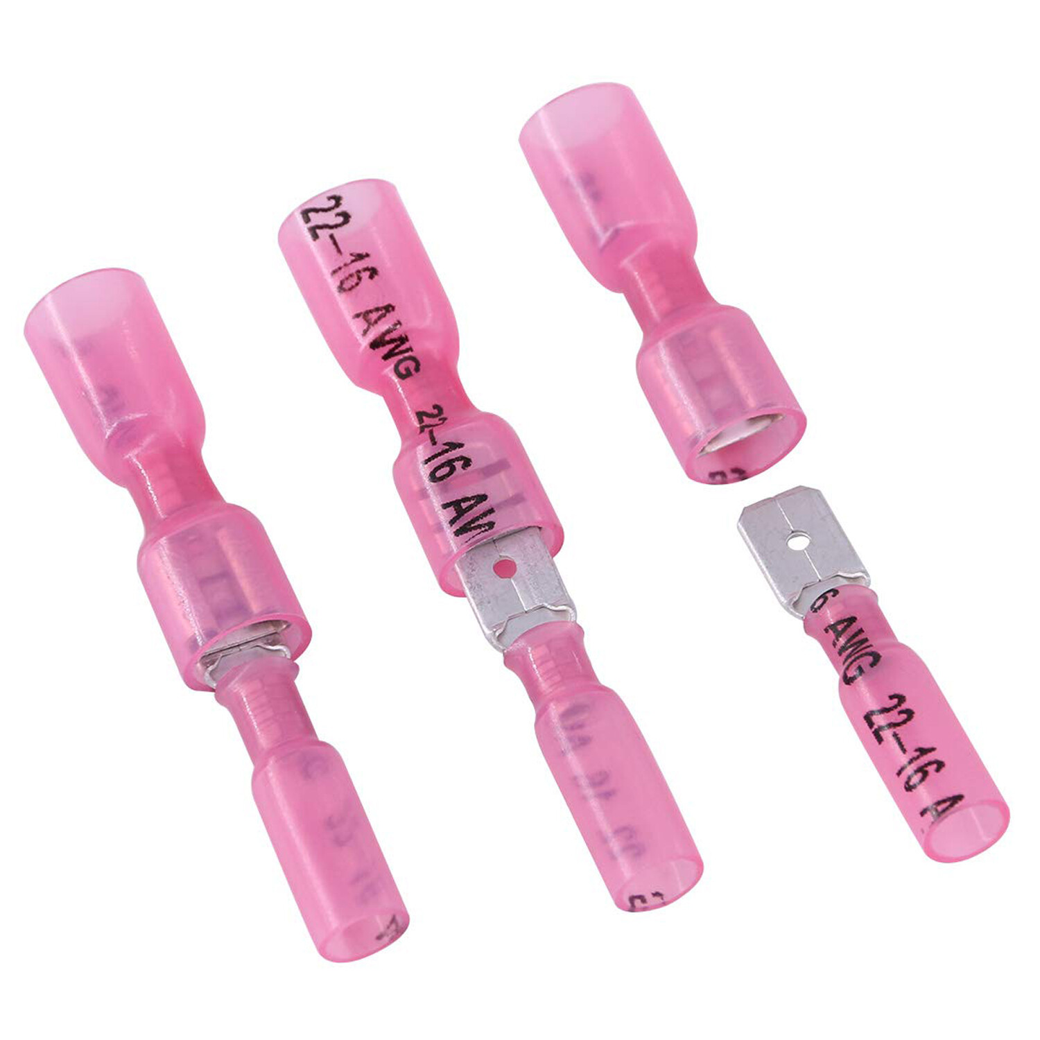 220PCS Spade Heat Shrink Wire Connectors Waterproof Electrical Crimp Terminals