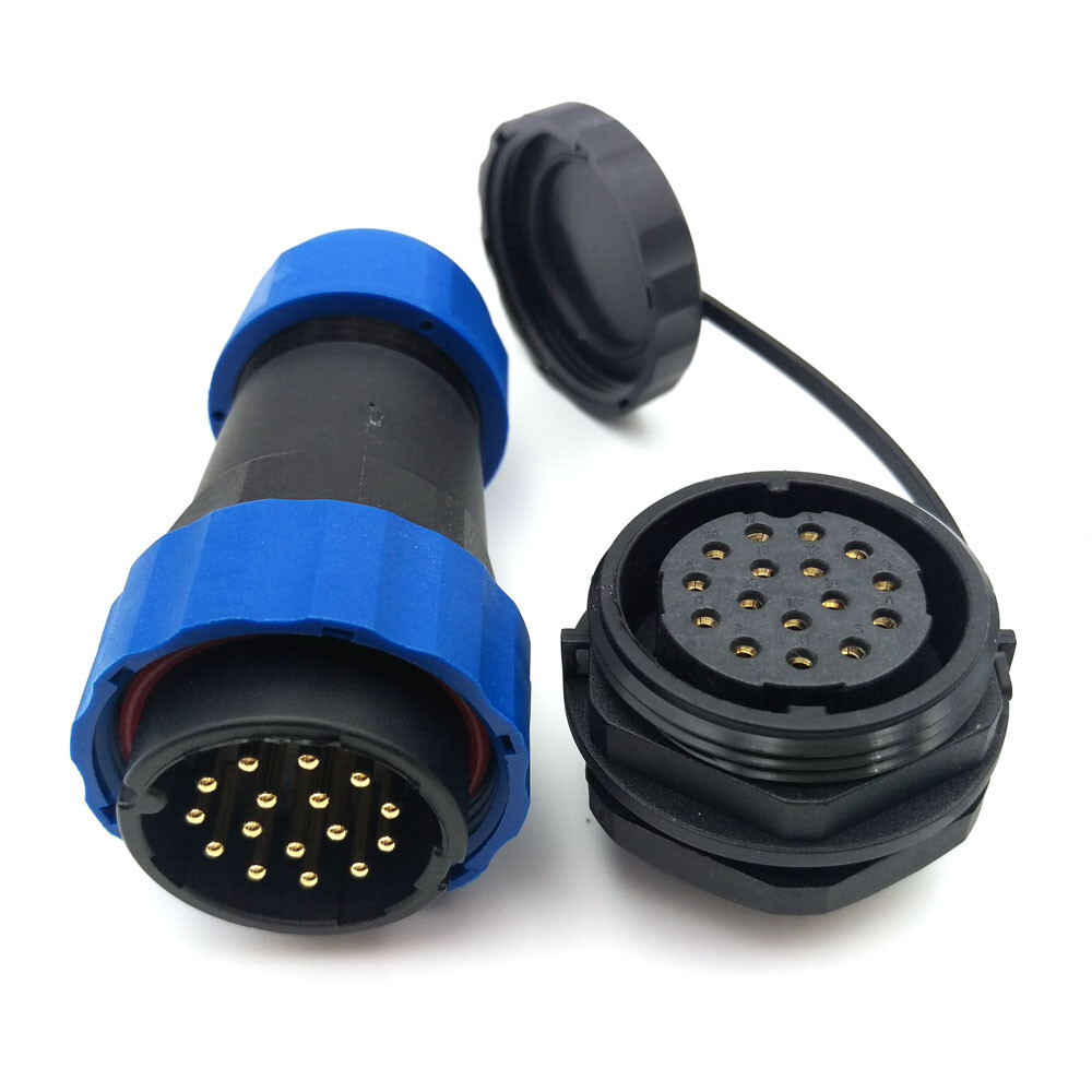 SD28 IP68 10A 16pin Waterproof Panel Connector,Panel Mount Connector Plug Socket