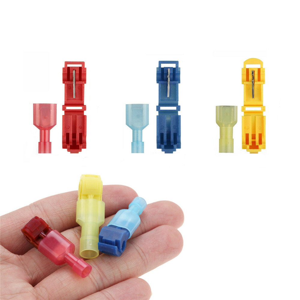210ppcs T-Taps Wire Connectors Quick Splice Terminals Insulated Crimp Cable Kits
