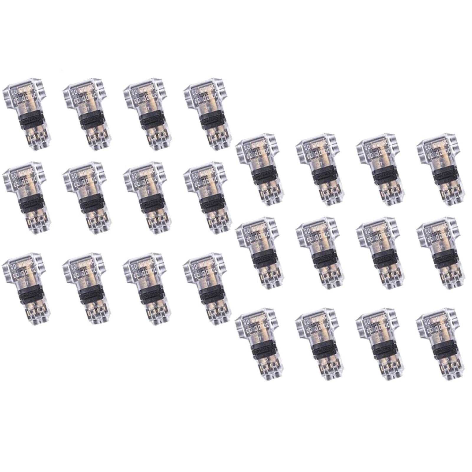 24 Pack 3 Way T Tap Electrical Connector for Wire 20 22 AWG Application Use