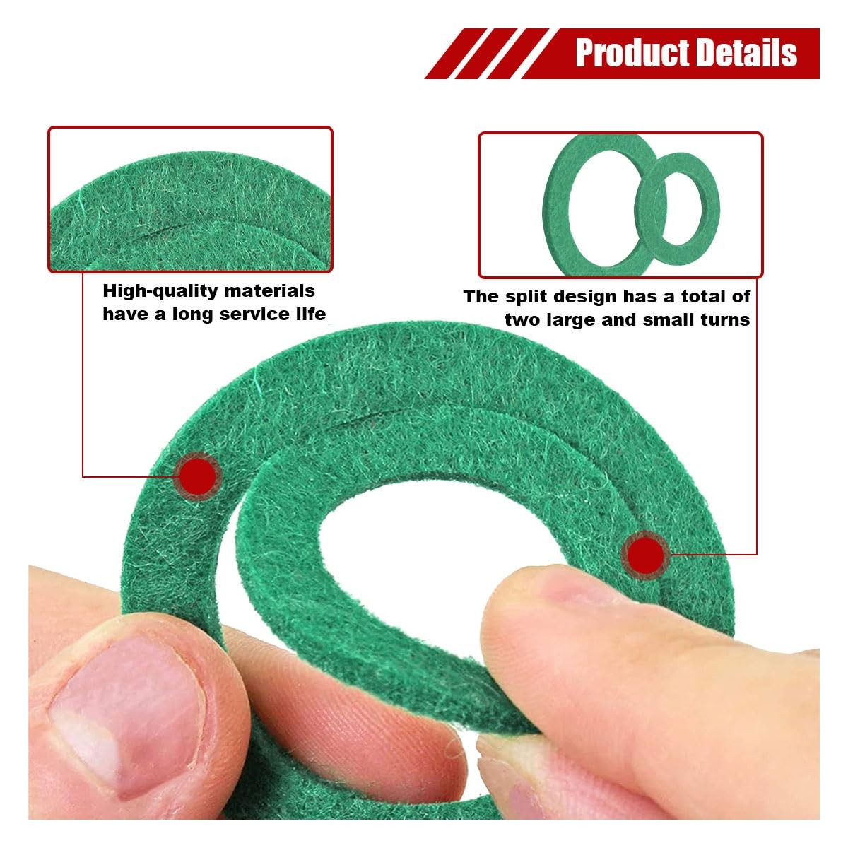 8 PCS Car Battery Terminal Anti Corrosion Washers 4 Red 4 Green Fiber Shim Pad