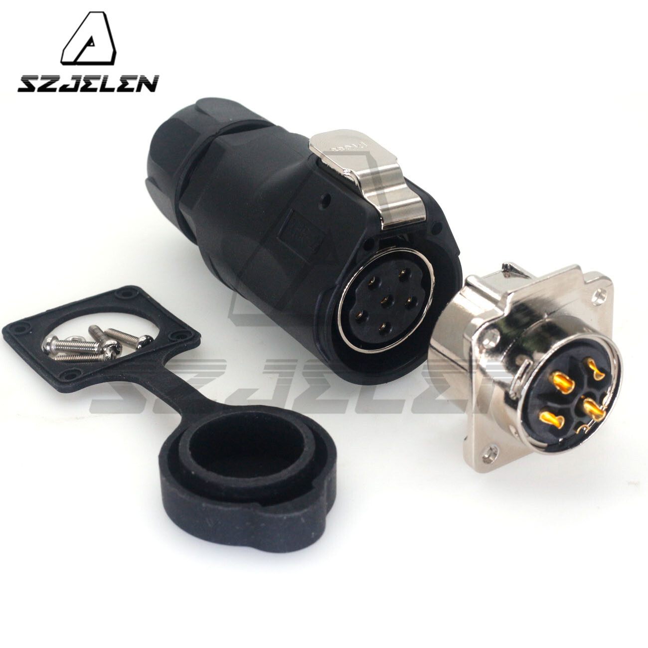 XHP28 6Pin 25A 28mm Panel Mount Connector,Waterproof Power Cable Connector IP67