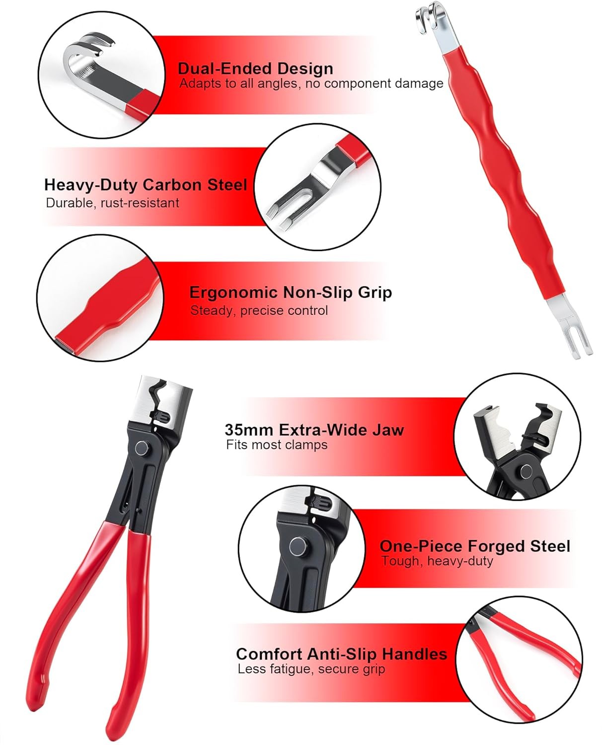 5 Pcs Electrical Disconnect Pliers for Cars, Automotive Electrical Plug Connecto