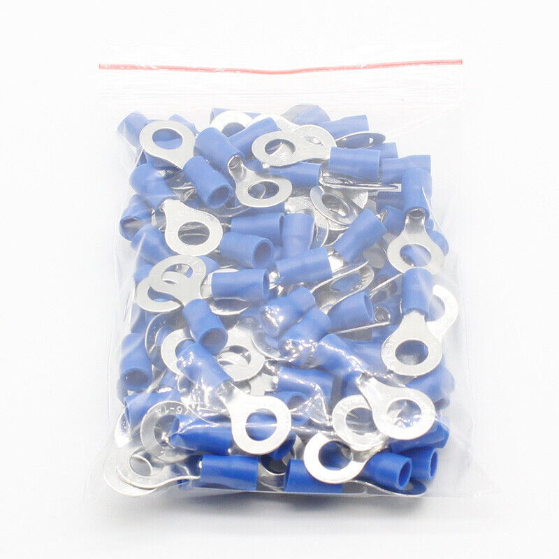 Insulated Ring Electrical Wire Connectors Splice Spade Crimp Terminals 22-10AWG