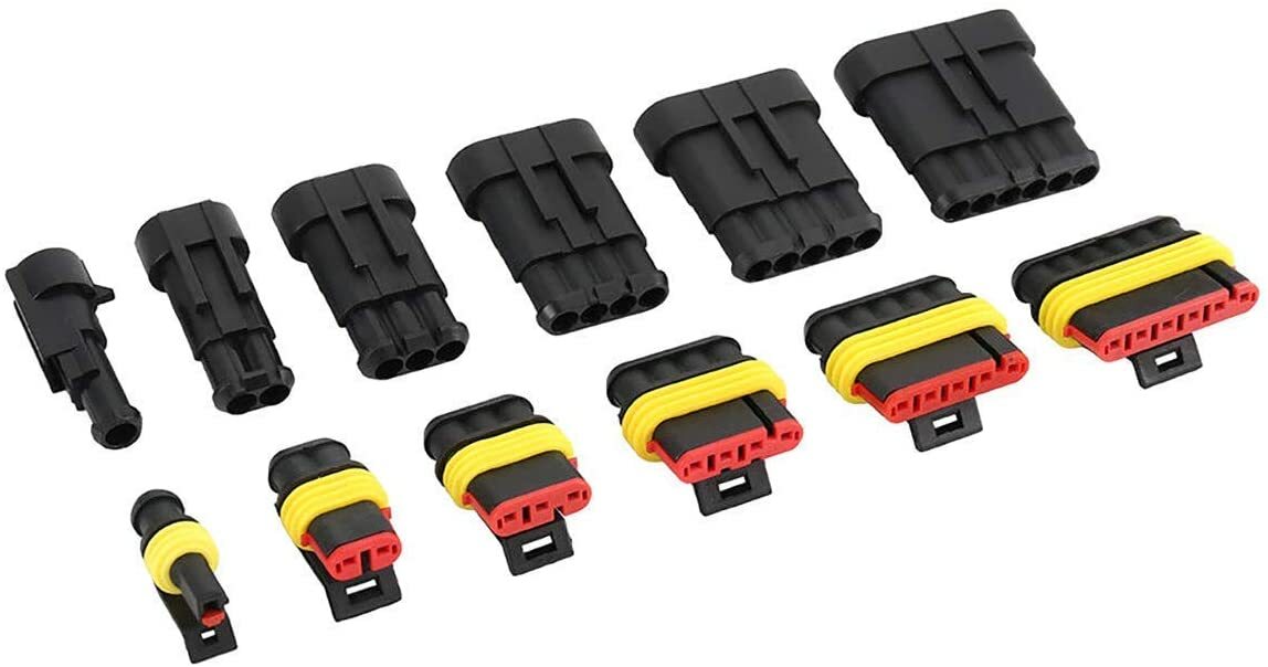 240Pcs Car Sealed Electrical Wire Connector Terminal 1/2/3/4/5/6 Pin Blade Fuse