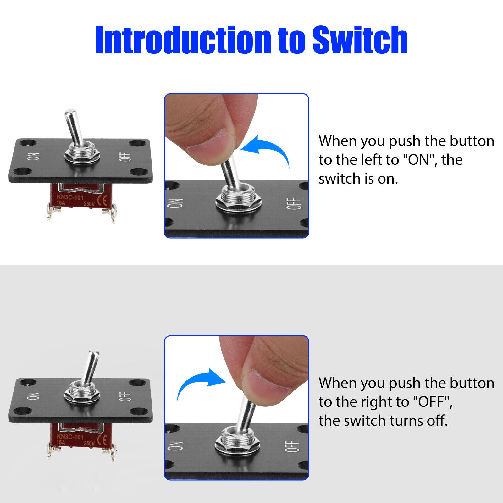 2set Toggle SWITCH ON/OFF Heavy Duty 15A 250V SPST 2Terminal Car Boat Waterproof