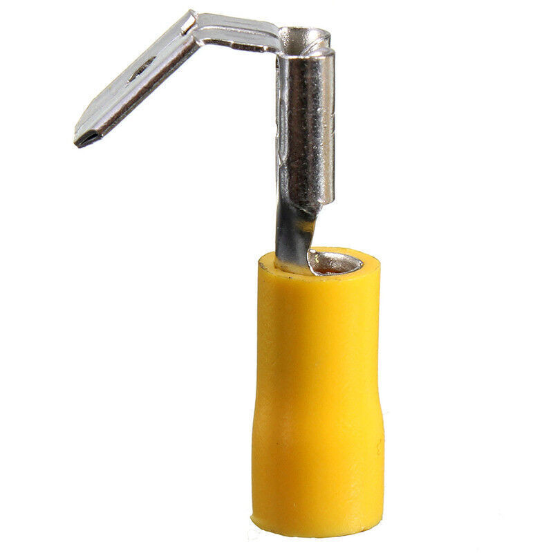 75pcs Insulated 6.3mm Piggyback Spade Crimp Terminal Connectors Assorted 1/4″