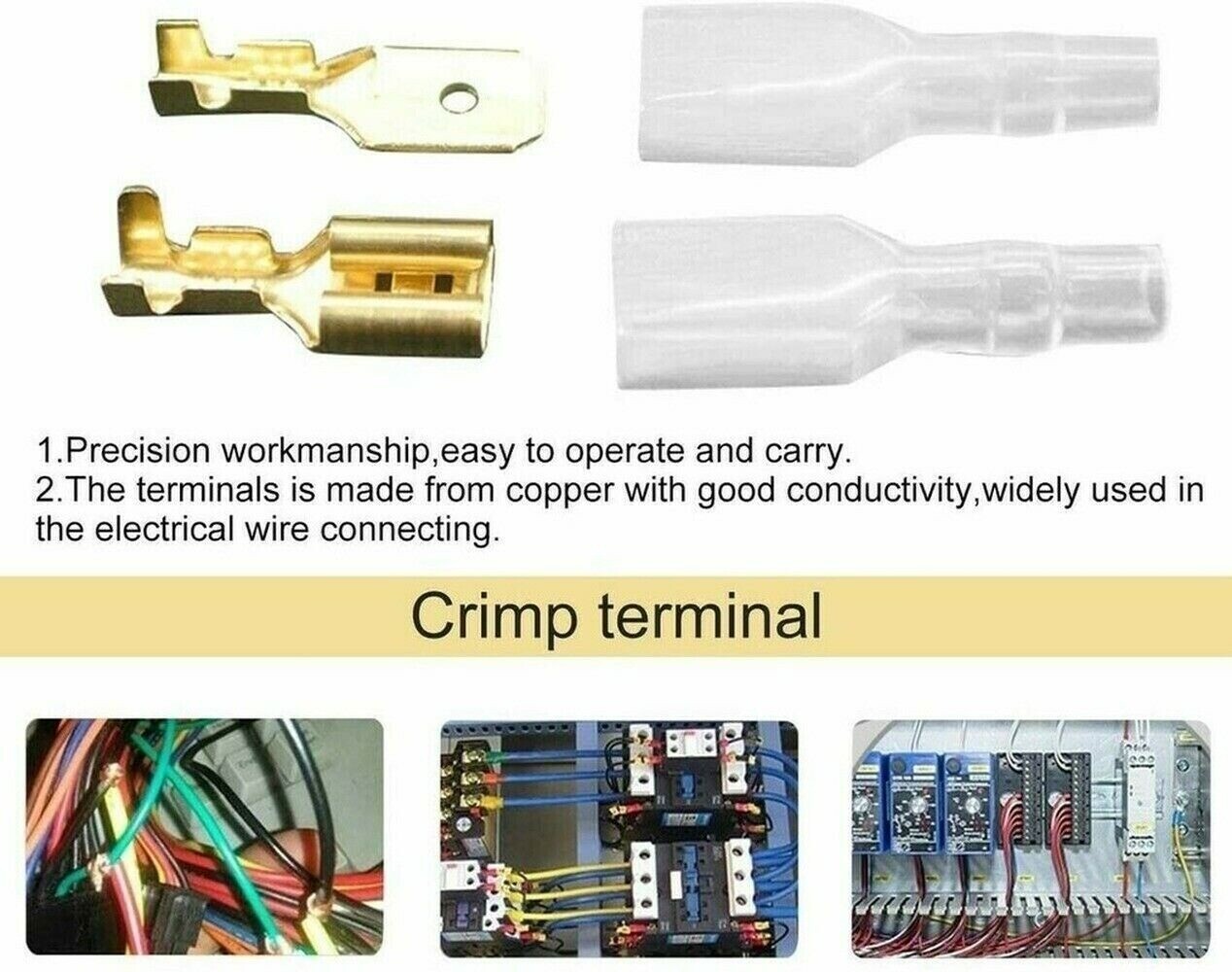 1000pcs Assortment Spade Male Female Terminals Electrical Wire Crimp Connectors