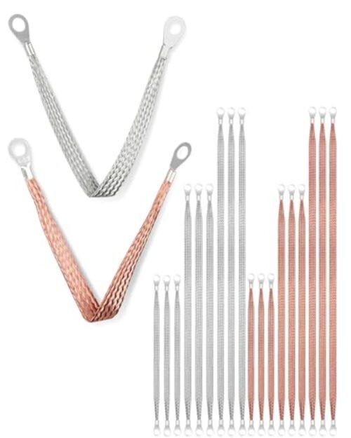Universal Automotive Engine Ground Strap Kit 10″/ 15″/ 20″ Fit for Most Cars,