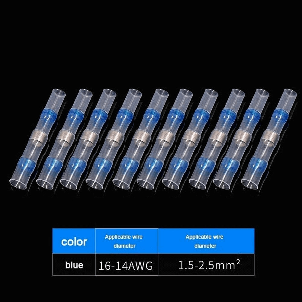 Red & Blue Solder Seal Sleeve Set 1000 pieces 22-16 16-14 Gauge Butt Connectors