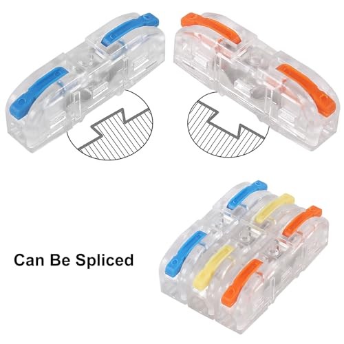 34pcs Quick Connect Electrical Splicing 34pcs transparent three color box SPL-1