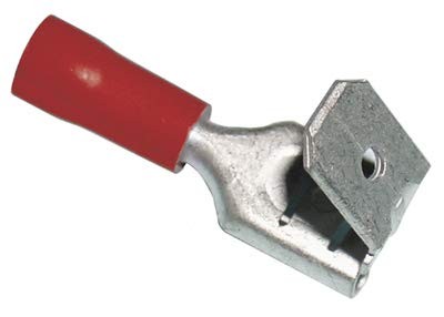 Female-Male Piggy-Back ADAPTERS 22-18 Gauge .250″ RED -75PK