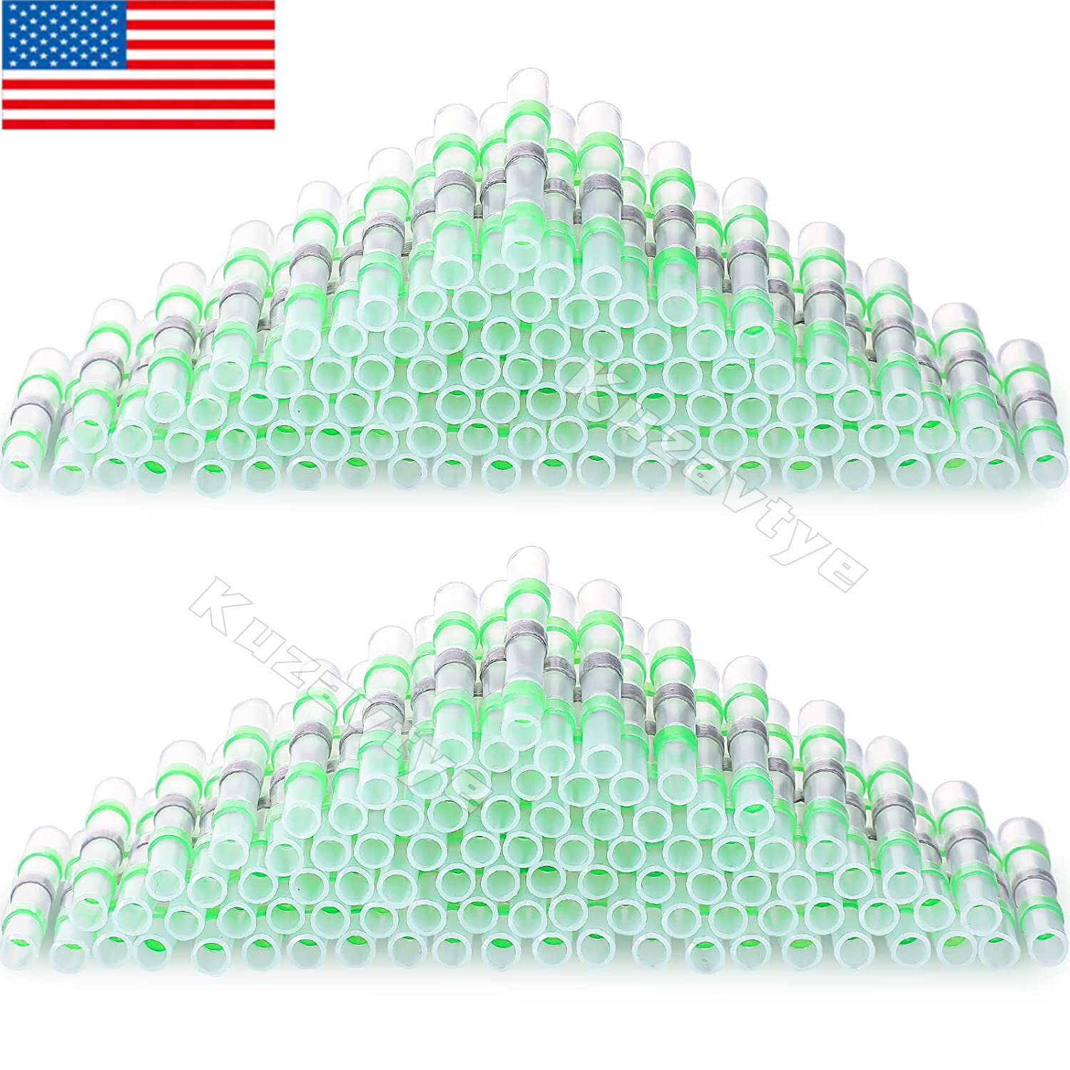 100PCS 18-16 Gauge Solder Seal Sleeve Heat Shrink Butt Wire Connectors Terminals