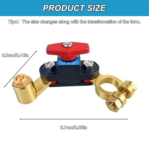 Car Battery Power Cut-Off Switch Breaker, Adjustable Pure 1Psc-Double rotation