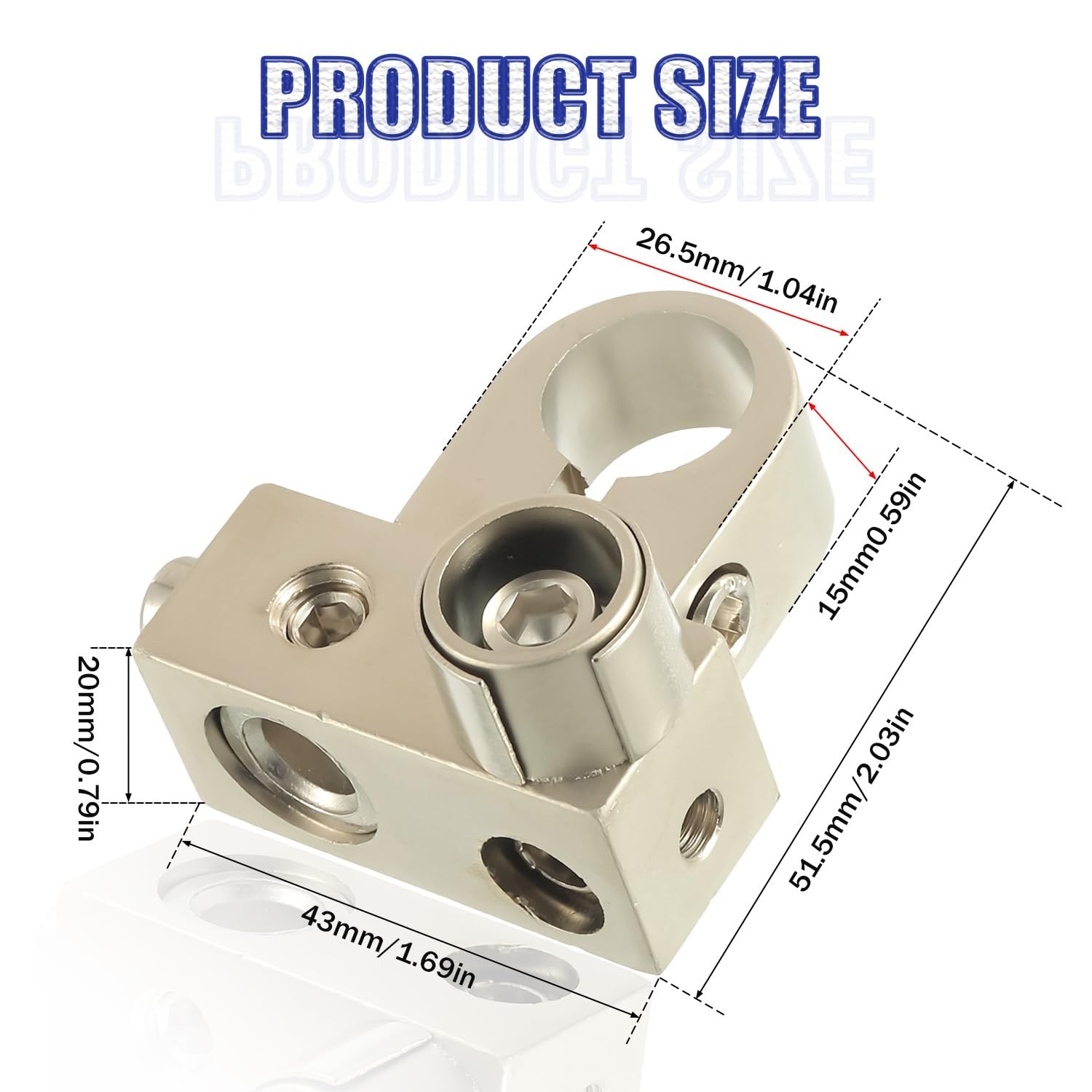 BTO Solid Brass Positive Negative Battery Terminals with Adaptor Collars, OEM…