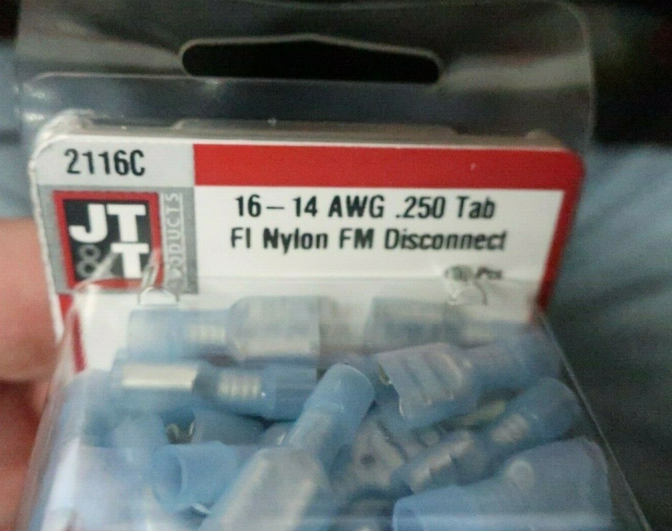 (5) JT&T 2116C 16/14 AWG .250 Nylon Female Disconnect 100pcs/Box