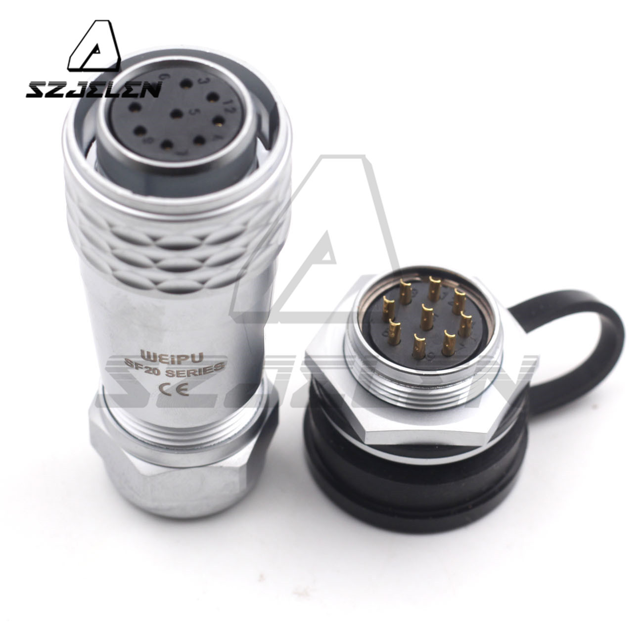 WEIPU SF20 9Pin Panel Mount Waterproof Connectors IP67,Aviation Connector Plug