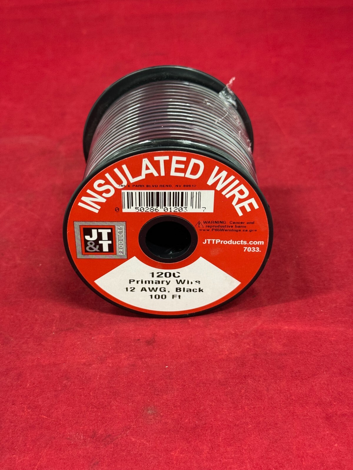 120c JT&T Insulated Wire Primary Wire 12AWG Black x 100ft