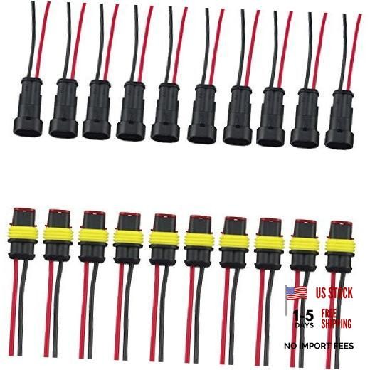 Car Waterproof Electrical Wire Connector Plug Socket – Auto Sealed – 2 Pin