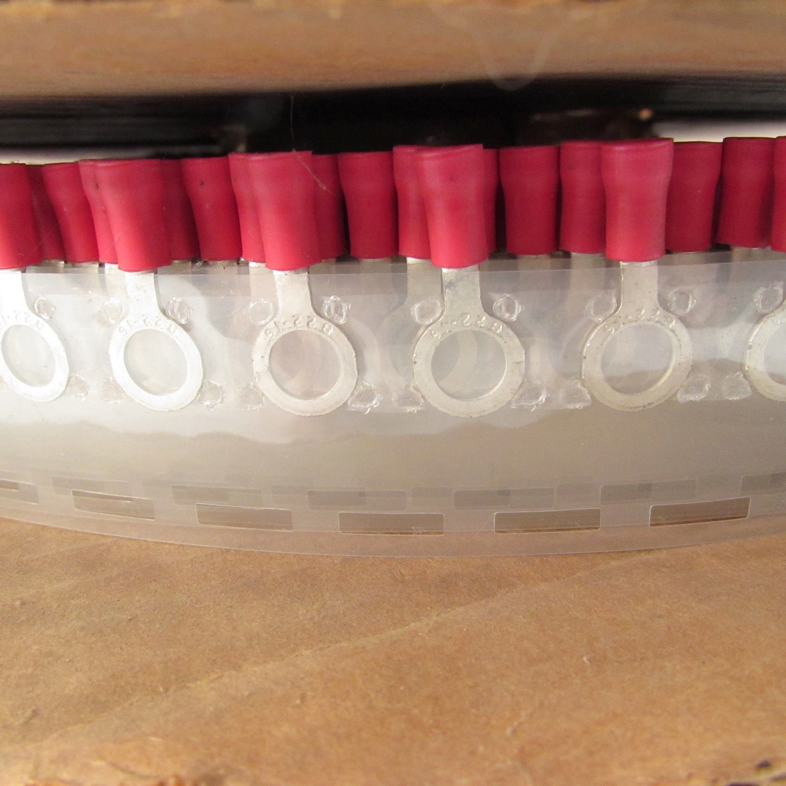 LOT of 1950 Burndy BA16-14M Ring Terminals 1/4 Stud Size on Tape Reel 22-16 AWG