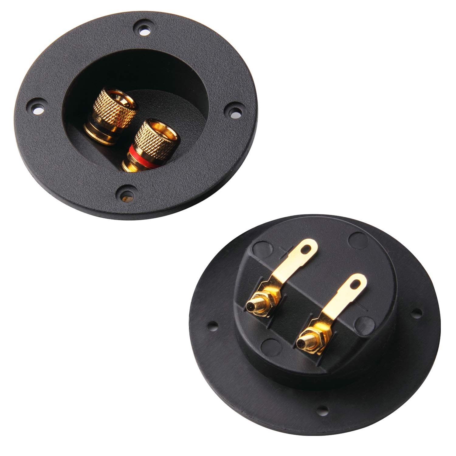 Arroyner 5Pcs 3-Inch Speaker Box Terminal Cup DIY 2-Way Black-5pcs