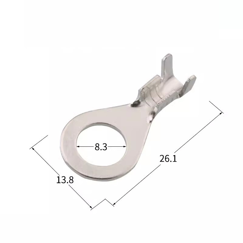 100pcs 8mm circular automotive terminal block O-shaped joint 6AWG DJ431-8C