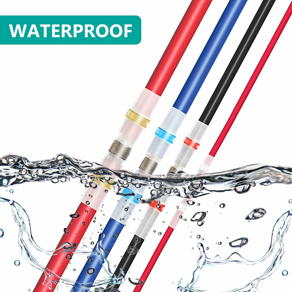 140/340PCS 22-10GA Heat Shrink Solder Seal Sleeve Butt Terminals Wire Connectors