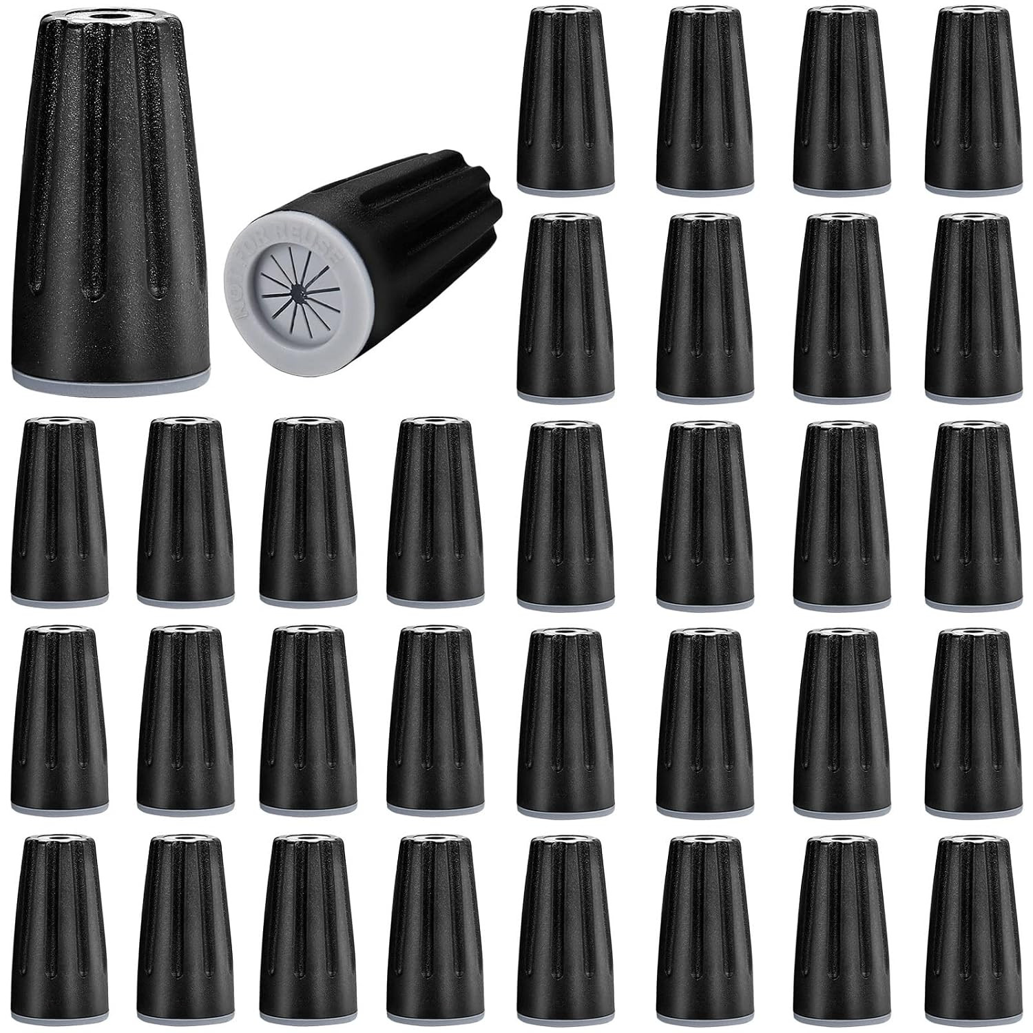 50 Pieces Waterproof Wire Electrical Connectors Black Waterproof Wire Nuts Outd