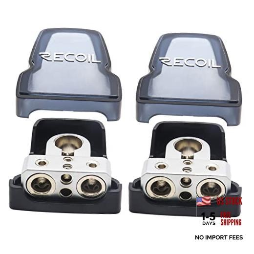 PBT-D08 2 Pack Premium Solid Brass 2X0/4AWG Outputs and 2X8AWG Outputs