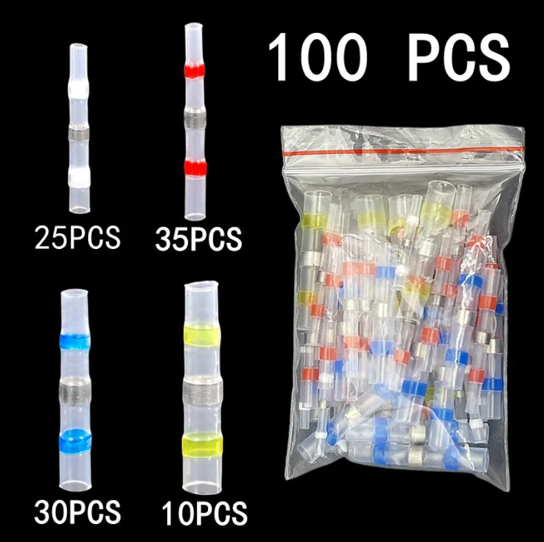 50/100/250pcs Heat Shrink Ring Terminals IP67 Waterproof Electrical Connectors