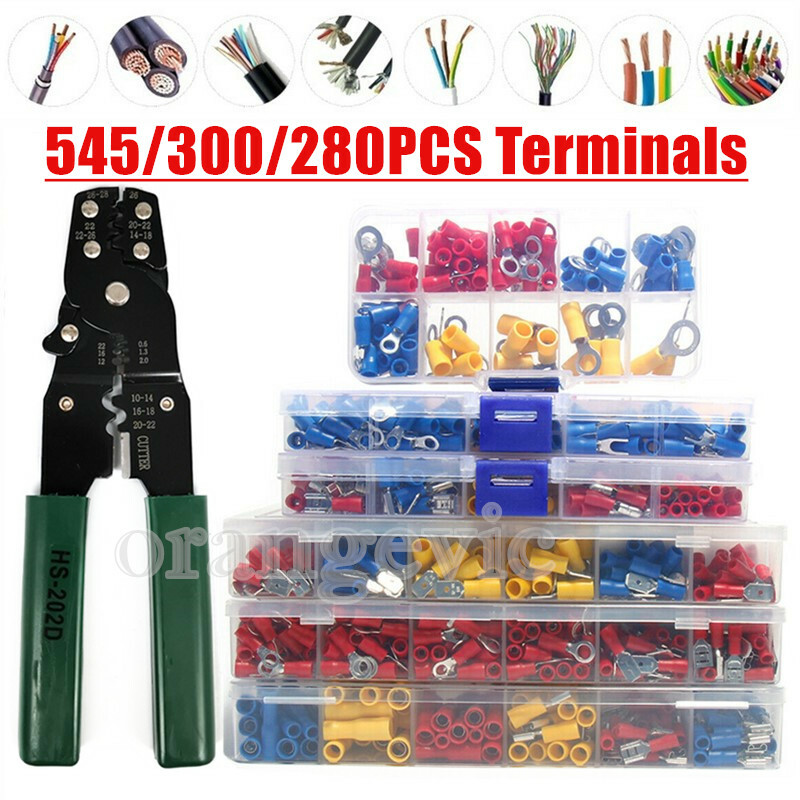 545/280PCS Assorted Crimp Spade Terminal Insulated Electrical Wire Connector Kit