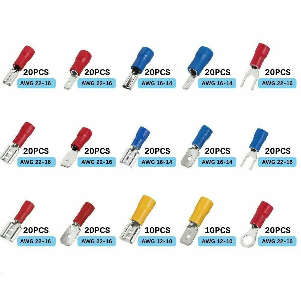 280PCS PVC Insulated Electrical Wire Splice Terminal Connector / Wire Crimp Tool