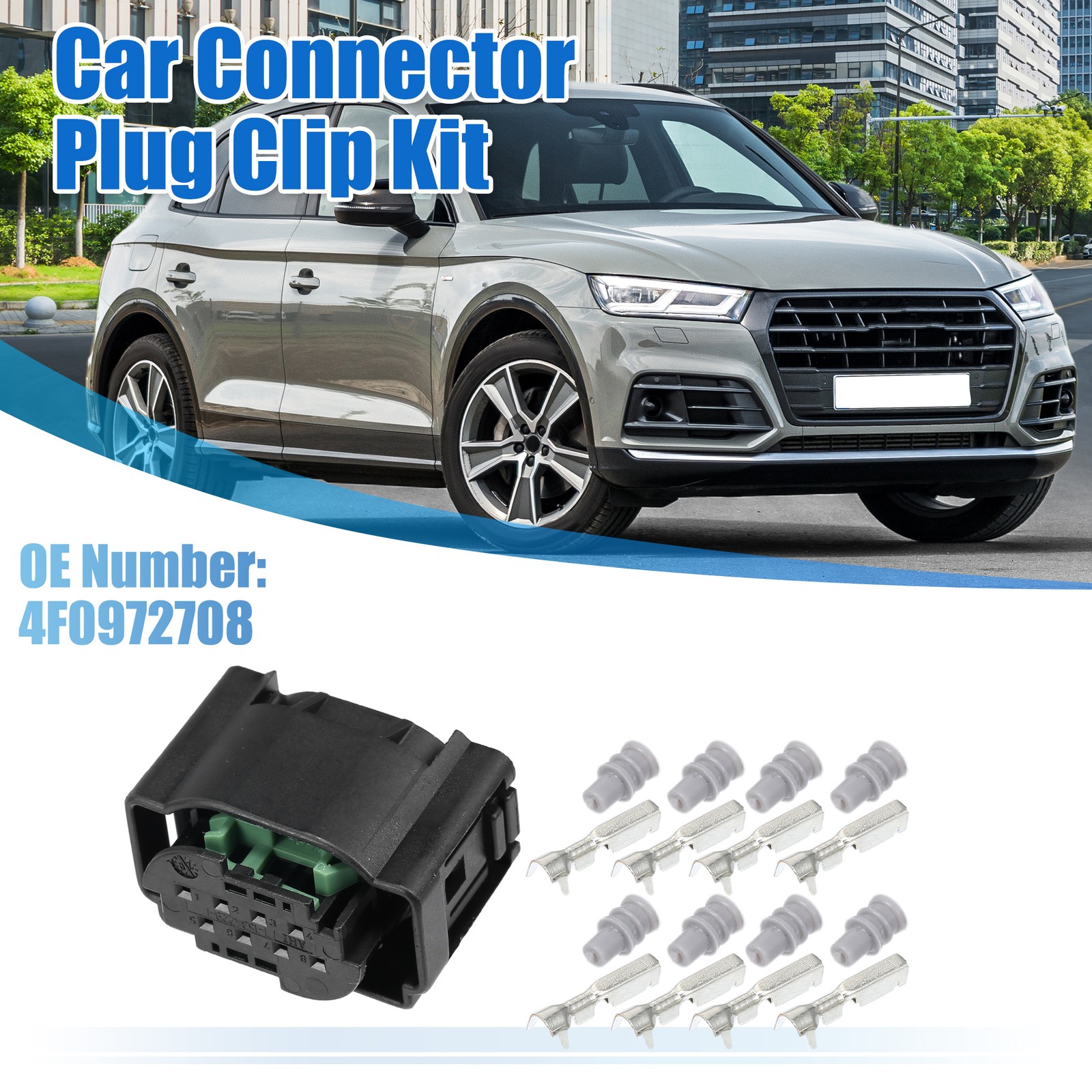 1 Set 8 Pin No.4F0972708 Wiring Plug Sensor Connector Adapter for VW for Audi