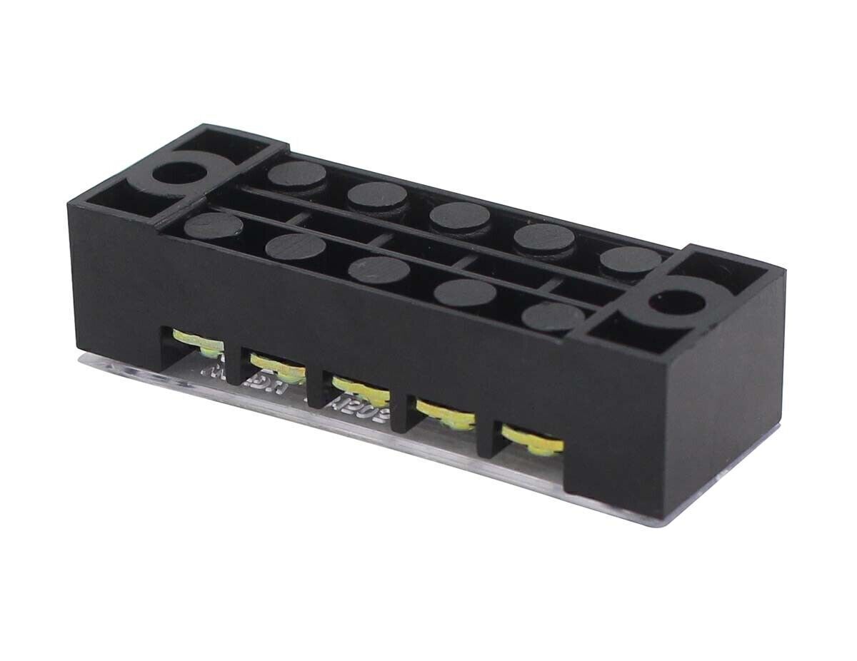 5 Set 5 Positions Dual Rows 600V 15A Wire Barrier Terminal Blocks Strip 5P USA