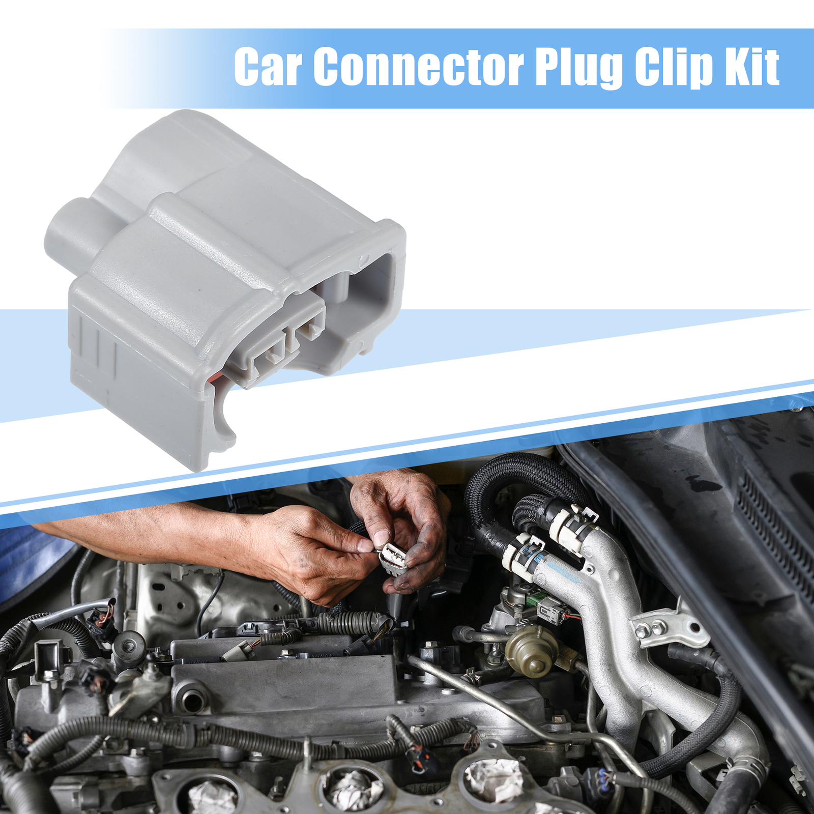 No.9098011875 Fuel Injector Connector Plug Clip Kit EIGHT Custom for Toyota