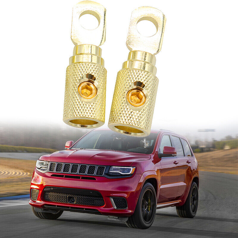 2/4PCS Car Power Ground Wire Coupler Butt Connector 0 /4 /8 Gauge Screw Terminal