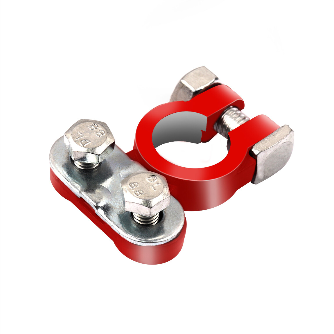 2Pcs Car Battery Terminals, Top Post Connectors with Protector, Universal Fit