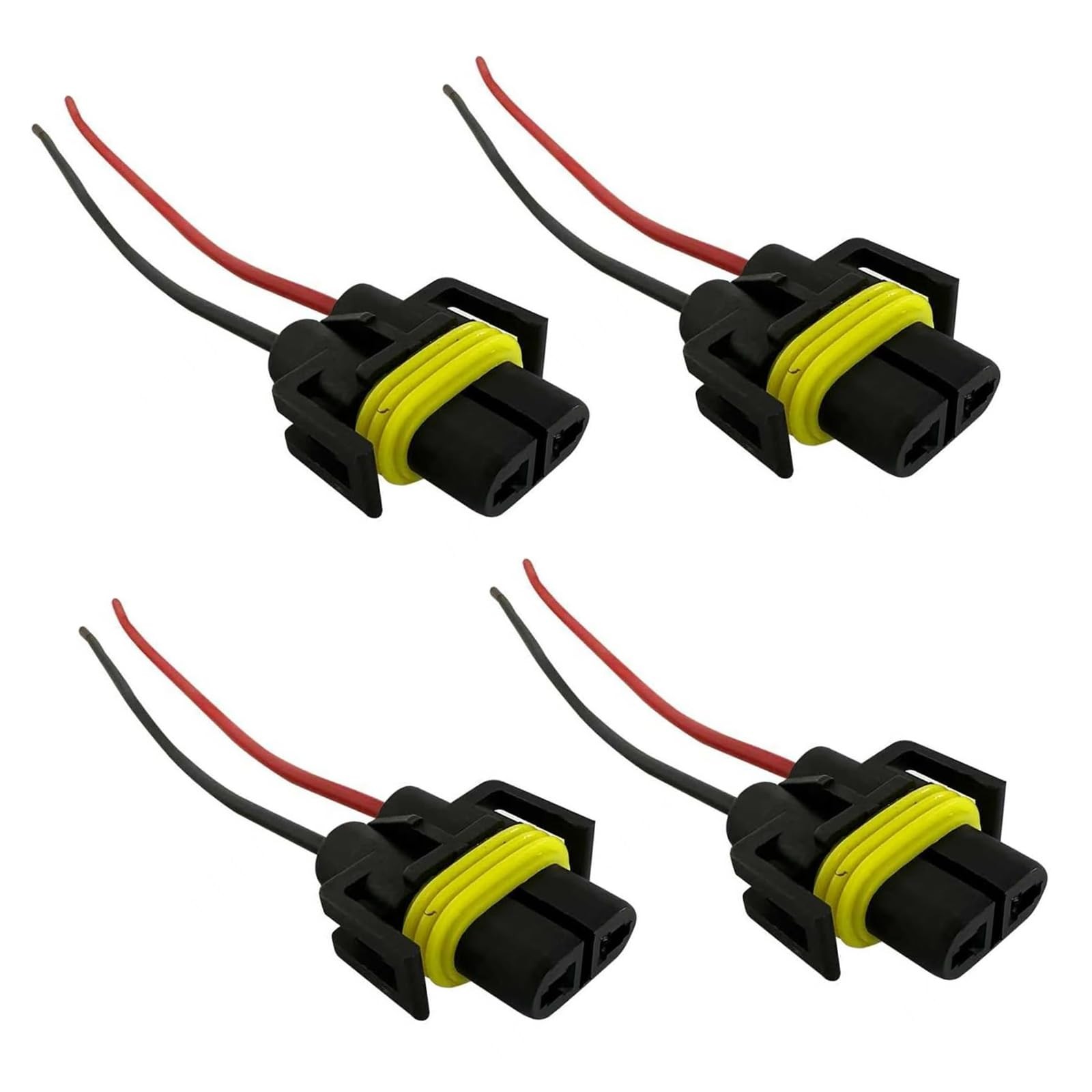 Foelony 4 PCS H8/ H9/ H11 Bulb Sockets, Female Adapter Wiring Harness Sockets…