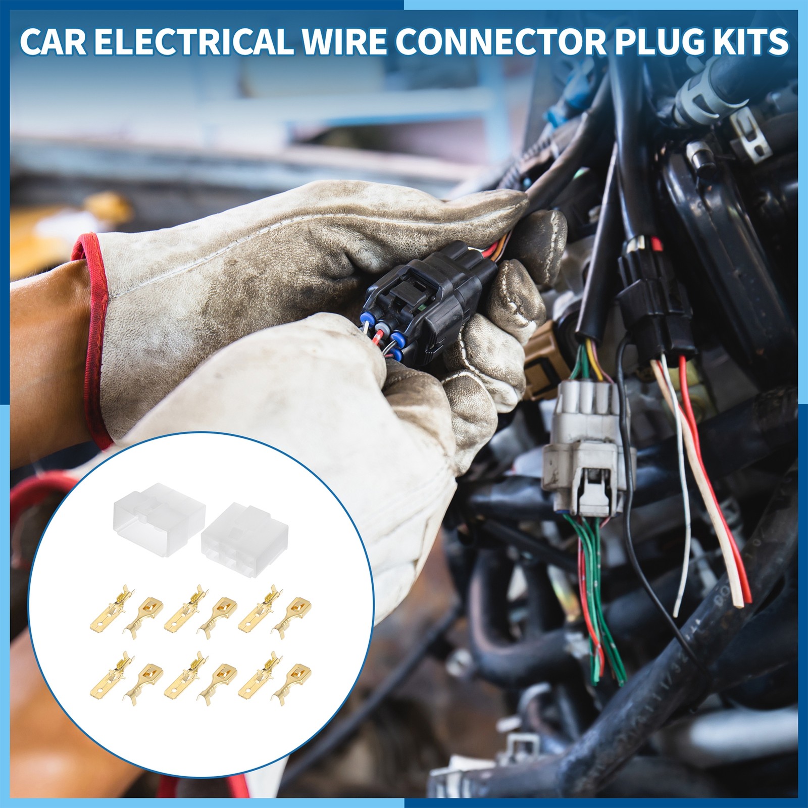 6Pin Car Electrical Wire Connector Plug Kits Waterproof for Car 1set 6.3 Series