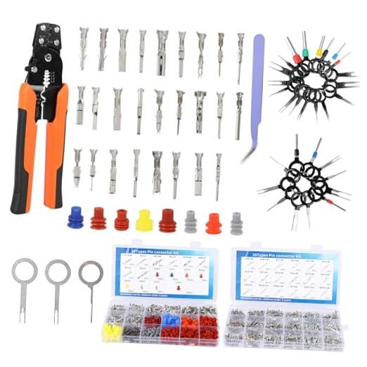 26Type Pin Connectors Kit with Crimping Pliers,827pcs Automotive Car