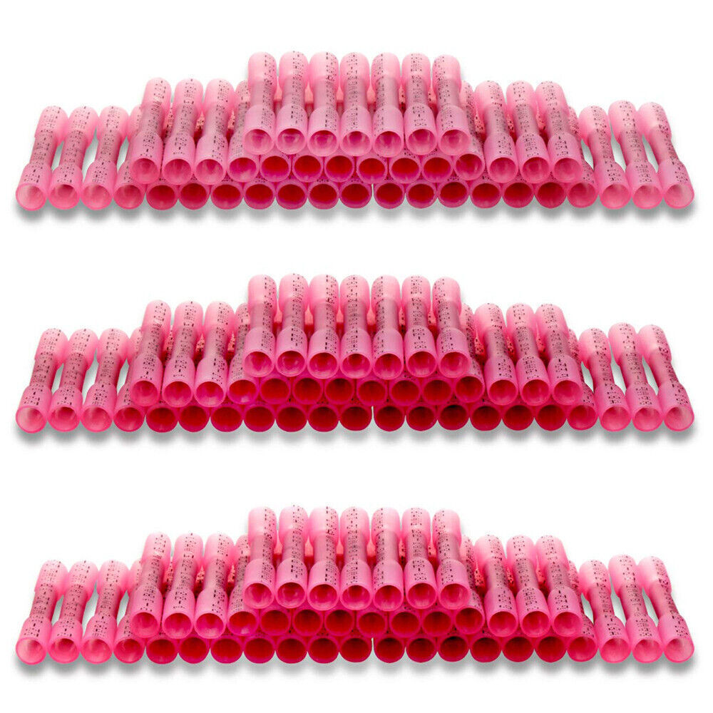 26-10AWG Waterproof Heat Shrink Butt Wire Connectors Crimp Terminals 300/50PCS