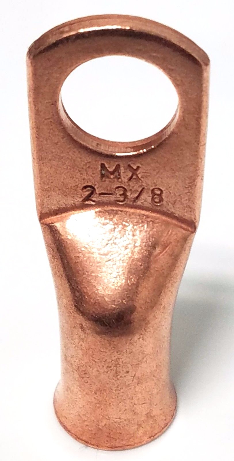 5 LOT 2 AWG Ring 3/8″ Hole Terminal Lug Bare PURE Copper Uninsulated 2 Gauge