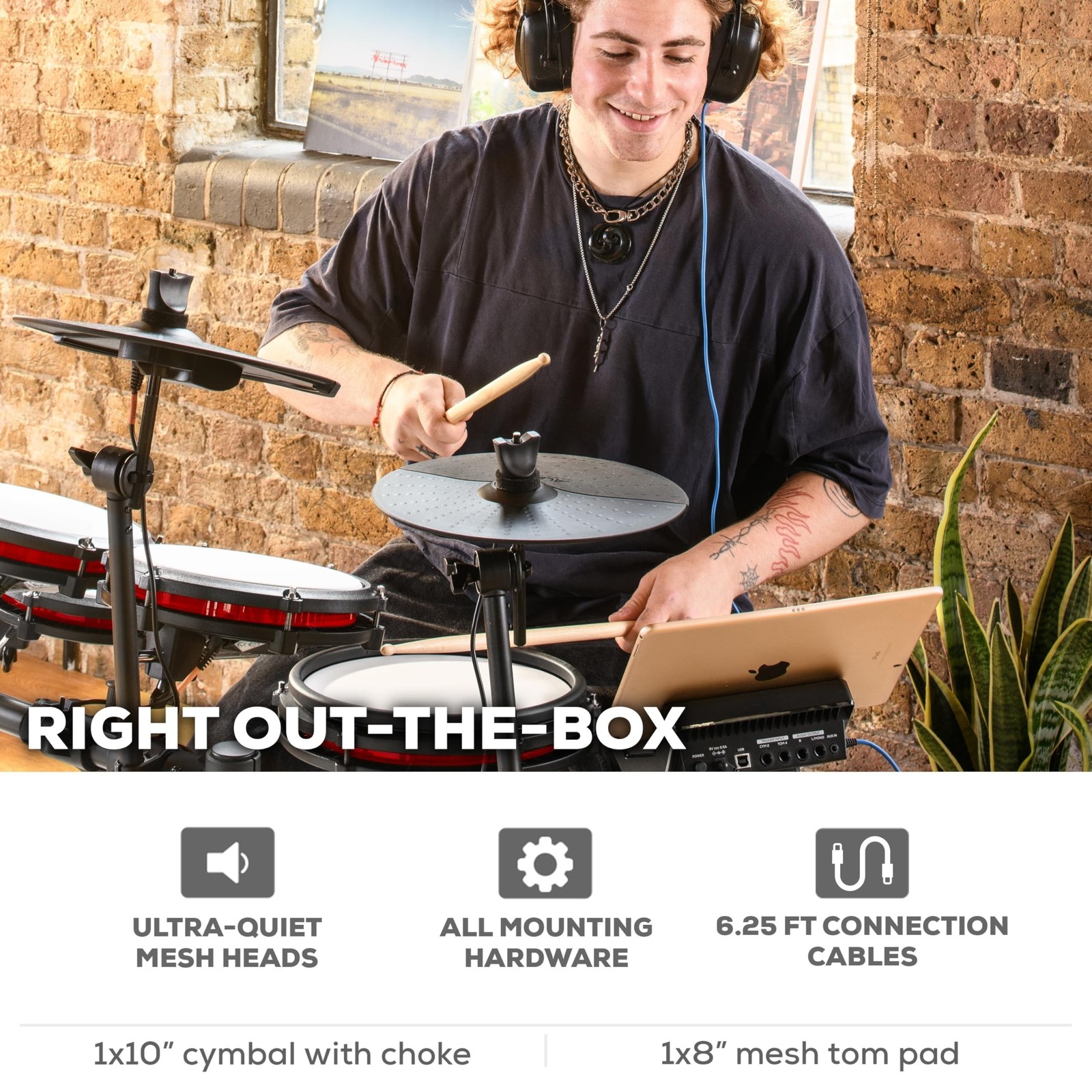 Alesis Drums Nitro Max Expansion Pack – Electric Drum Set for Red