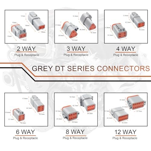 422 PCS Deutsch Connector Kit, 2 3 4 6 8 12 Pin Grey DT Connector | with 422PCS