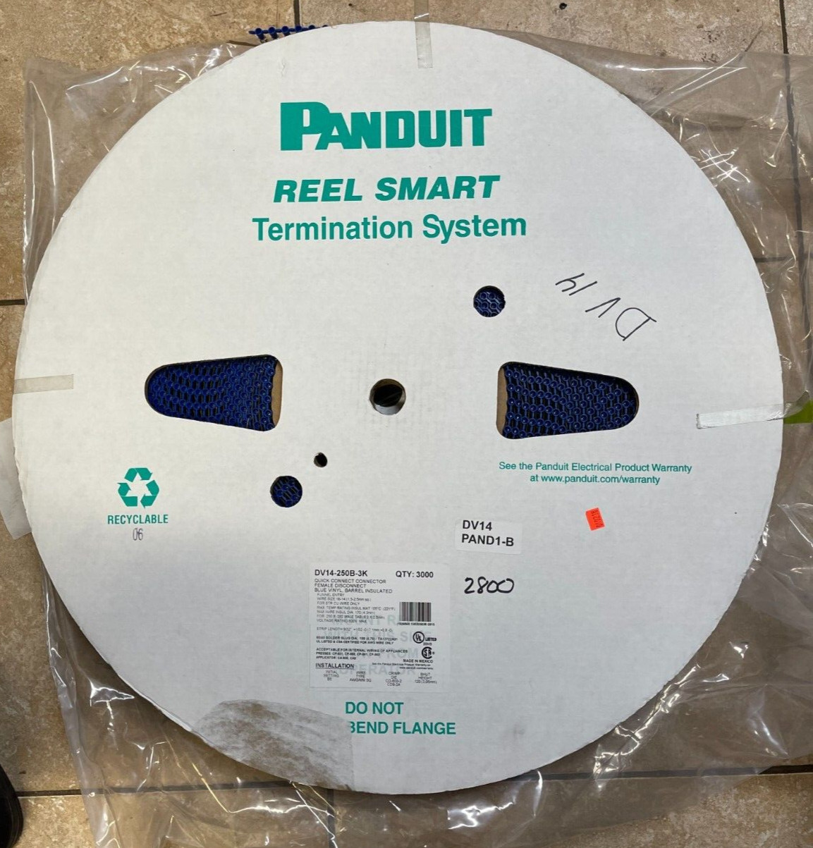 Panduit Nylon Female Quick Connector 16-14 Gauge .250 Tab – 2600 Pack