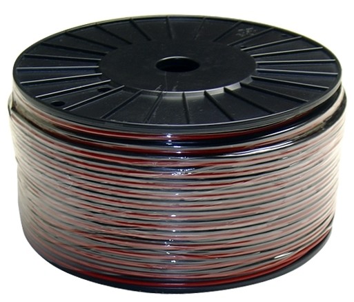 1 SPOOL – 500 FOOT,10 GAUGE 102 STRAND SPEAKER WIRE RED+BLACK # SPW-10-500