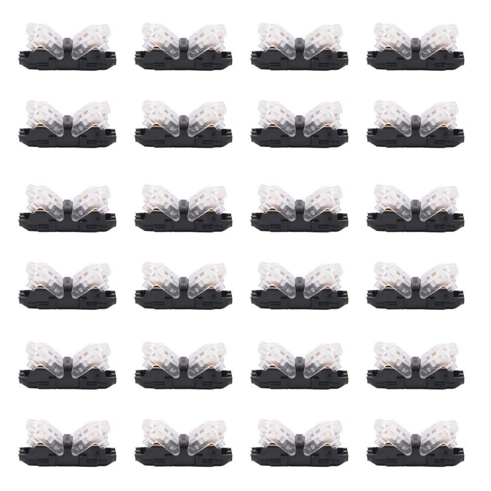 24x Quick Wire Splice 2 Way Connector Solderless For 18-22 AWG Automotive Cable
