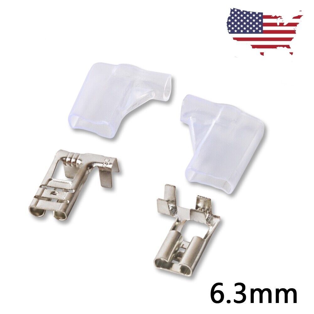 Spade Terminals Flag Crimp Wire Connectors w/Insulating Sheath6.3mm 2.8mm 4.8mm